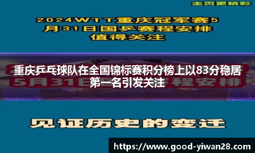 重庆乒乓球队在全国锦标赛积分榜上以83分稳居第一名引发关注